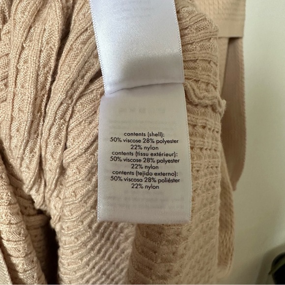 We Wore What Off The Shoulder Long Sleeve Knit Dress In Beige Size M - Picture 12 of 12